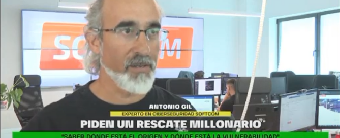 Antonio Gil con Noticias la Sexta hablando sobre el ciberataque al Ayuntamiento de Sevilla